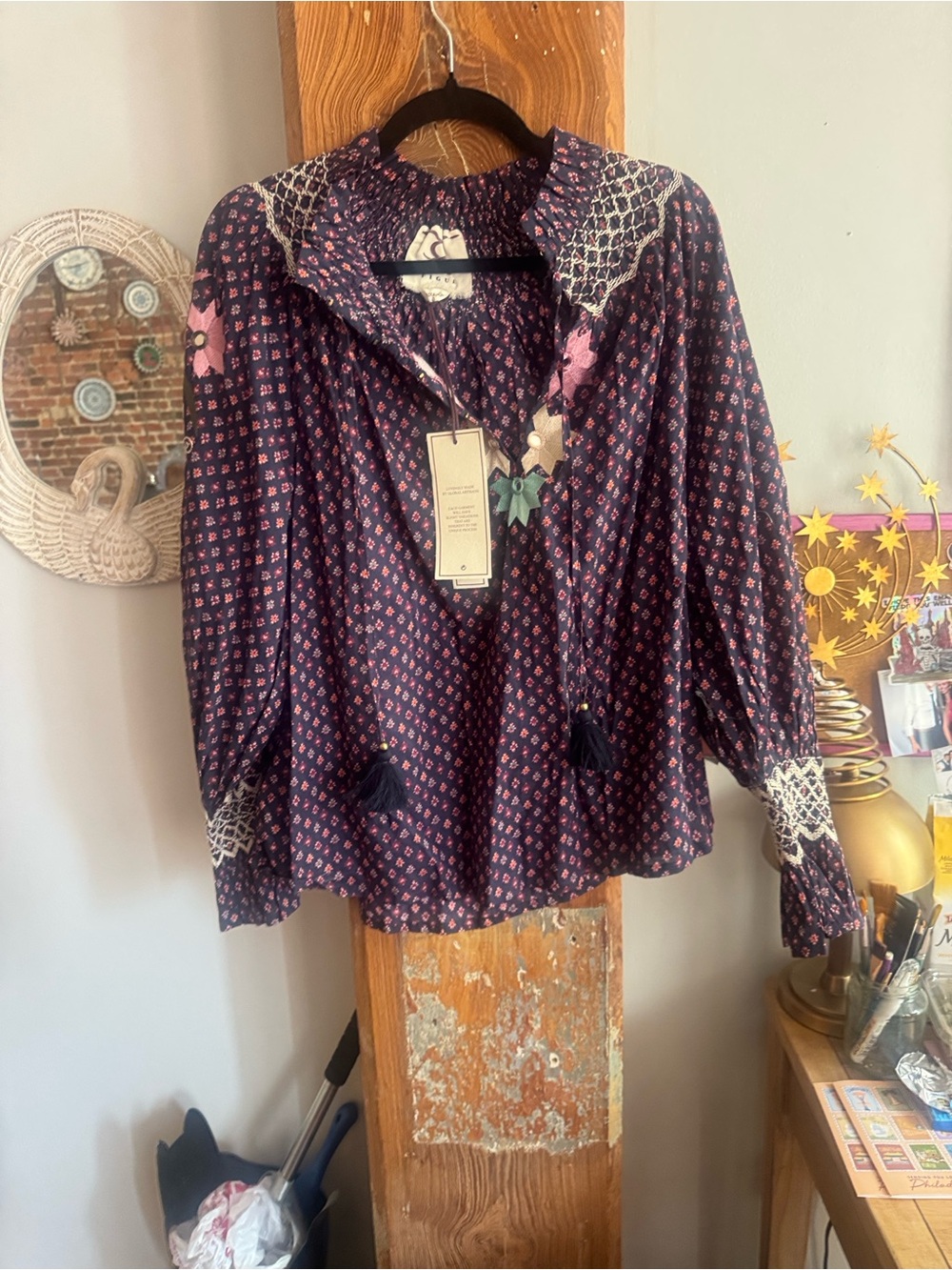 NWT Figue Charlie Top Foulard Mini Berry